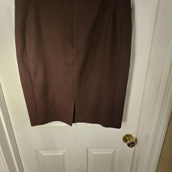 White House Black Market Brown Pencil Skirt Knee-Length - Picture 2 of 9